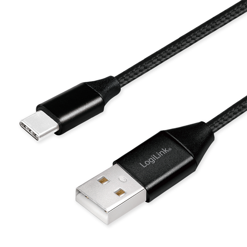 LogiLink CU0139 - 0,3 m - USB A - USB C - USB 2.0 - 480 Mbit/s - Schwarz