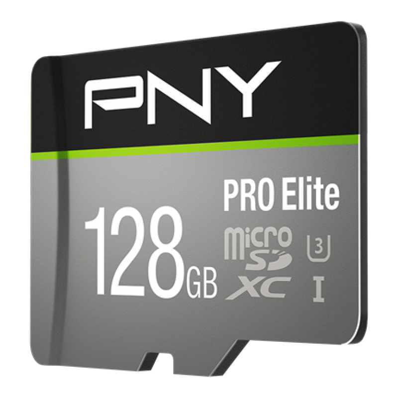 PNY PRO Elite - 128 GB - MicroSDXC - Klasse 10 - UHS-I - Class 3 (U3) - Schwarz - Grau