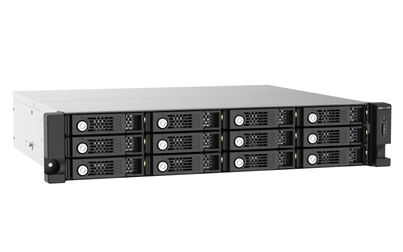 QNAP TL-R1220Sep-RP - HDD / SSD-Gehäuse - 2.5/3.5 Zoll - SAS-3 - Serial ATA III - Hot-Swap - Rack-Einbau - Schwarz - Grau