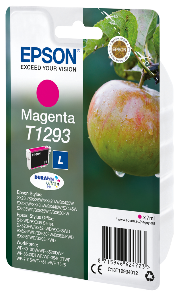 Epson Apple Singlepack Magenta T1293 DURABrite Ultra Ink - Tinte auf Pigmentbasis - 7 ml - 378 Seiten - 1 Stück(e)