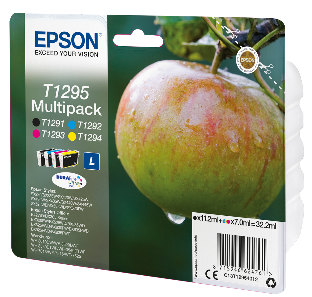 Epson Apple Multipack 4 Farben T1295 - DURABrite Ultra Ink - Tinte auf Pigmentbasis - 11,2 ml - 7 ml - 4 Stück(e) - Multipack