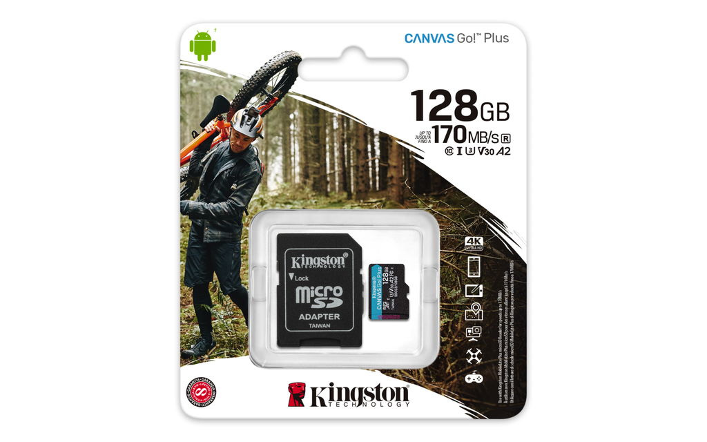 Kingston Canvas Go! Plus - 128 GB - MicroSD - Klasse 10 - UHS-I - 170 MB/s - 90 MB/s