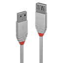Lindy 36710 USB Kabel 0,2 m USB A Männlich Weiblich Grau
