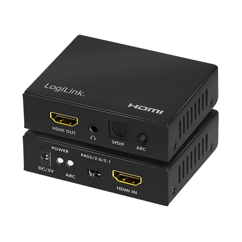 LogiLink HD0055 - HDMI-Audio-Extraktor 2CH/5.1CH 4K/60 Hz