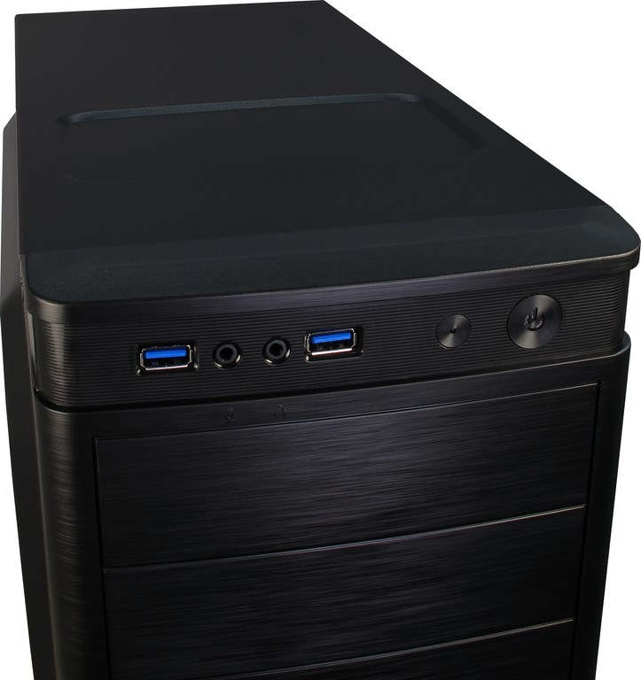 Inter-Tech IT-5905 - Midi Tower - PC - Schwarz - ATX - micro ATX - Heimbüro - 35,5 cm