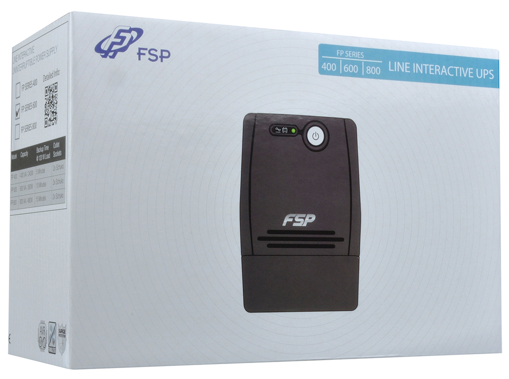 FSP Fortron FP 800 - Line-Interaktiv - 800 VA - 480 W - Sine - 162 V - 290 V