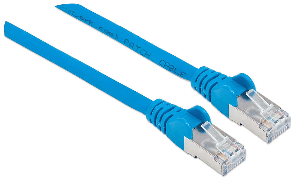 Intellinet Premium Netzwerkkabel - Cat6a - S/FTP - 100% Kupfer - Cat6a-zertifiziert - LS0H - RJ45-Stecker/RJ45-Stecker - 10,0 m - blau - 10 m - Cat6a - S/FTP (S-STP) - RJ-45 - RJ-45 - Blau