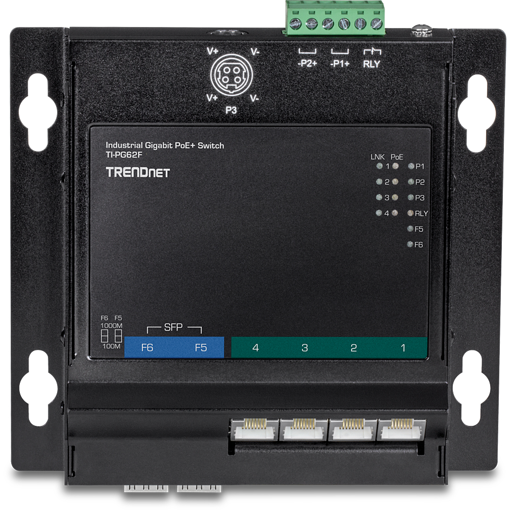 TRENDnet TI-PG62F - Gigabit Ethernet (10/100/1000) - Vollduplex - Power over Ethernet (PoE) - Wandmontage