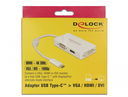 Delock 63924 - USB Type-C - 3840 x 2160 Pixel - Weiß - 60 Hz - 0,13 m - Windows 10,Windows 7,Windows 8.1