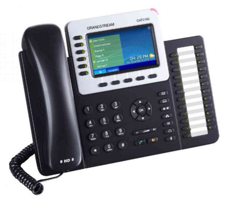 Grandstream GXP2160 - IP-Telefon - Kabelgebundenes Mobilteil - 6 Zeilen - LCD - 10,9 cm (4.3 Zoll) - 480 x 272 Pixel