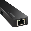 LogiLink UA0313 - USB 3.2 Gen 1 (3.1 Gen 1) Type-C - RJ-45,USB 3.2 Gen 1 (3.1 Gen 1) Type-A - 5000 Mbit/s - Schwarz - Gigabit Ethernet - 319 mm