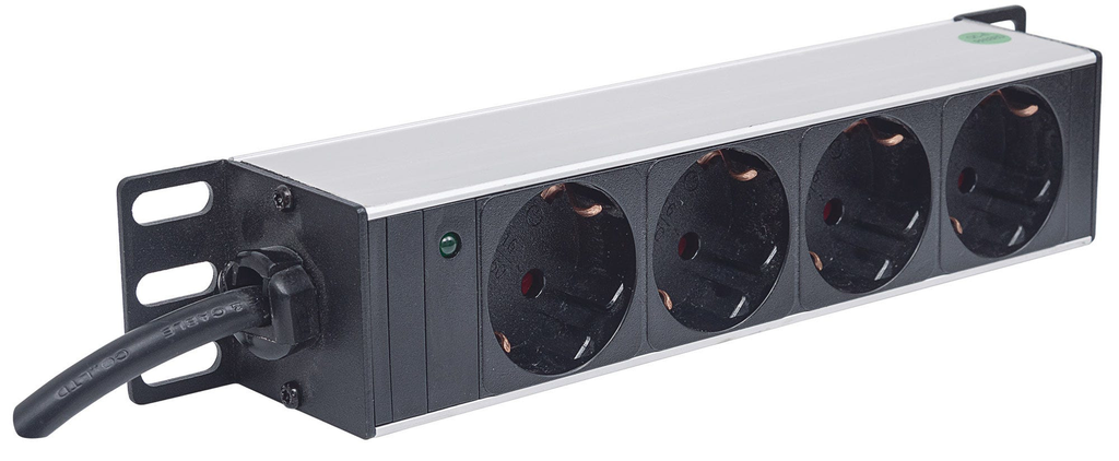 Intellinet 10" 1U Rackmount 4-Way Power Strip - Verlängerungsschnur ( Rack-montierbar ) - 125 V