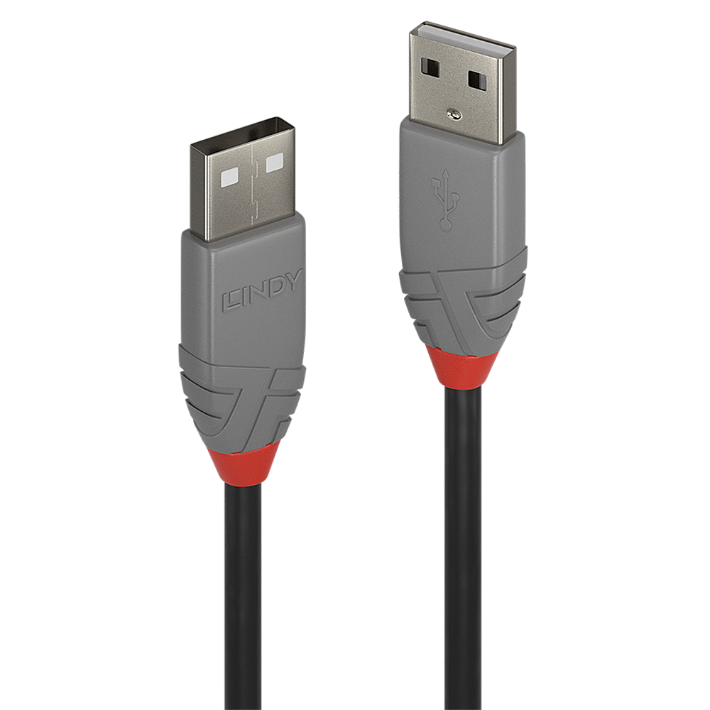 Lindy 36691 USB Kabel 0,5 m USB A Männlich Schwarz - Grau