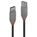 Lindy 36700 USB Kabel 0,2 m USB A Männlich Weiblich Schwarz - Grau