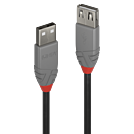 Lindy 36700 USB Kabel 0,2 m USB A Männlich Weiblich Schwarz - Grau