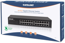 Intellinet 24-Port Gigabit Ethernet Switch - 24 x 10/100/1000 Mbit/s RJ45-Ports - IEEE 802.3az (Energy Efficient Ethernet) - Desktop - 19" Rackmount - Metall - Gigabit Ethernet (10/100/1000) - Vollduplex - Rack-Einbau