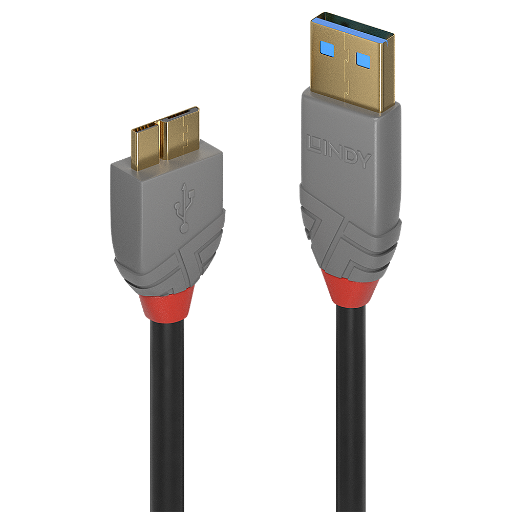 Lindy 36766 1m USB A Micro-USB B Männlich Männlich Schwarz USB Kabel