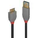 Lindy 36766 1m USB A Micro-USB B Männlich Männlich Schwarz USB Kabel