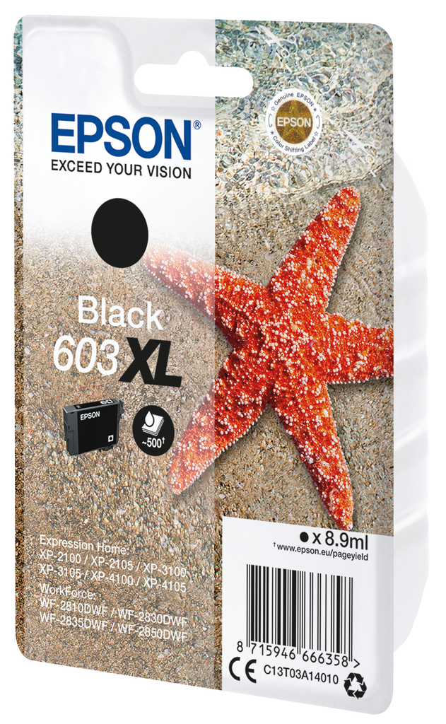 Epson Singlepack Black 603XL Ink - Hohe (XL-) Ausbeute - 8,9 ml - 1 Stück(e)