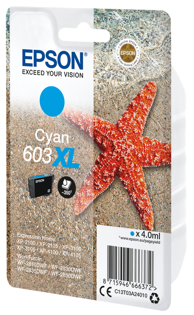 Epson Singlepack Cyan 603XL Ink - Hohe (XL-) Ausbeute - 4 ml - 1 Stück(e)