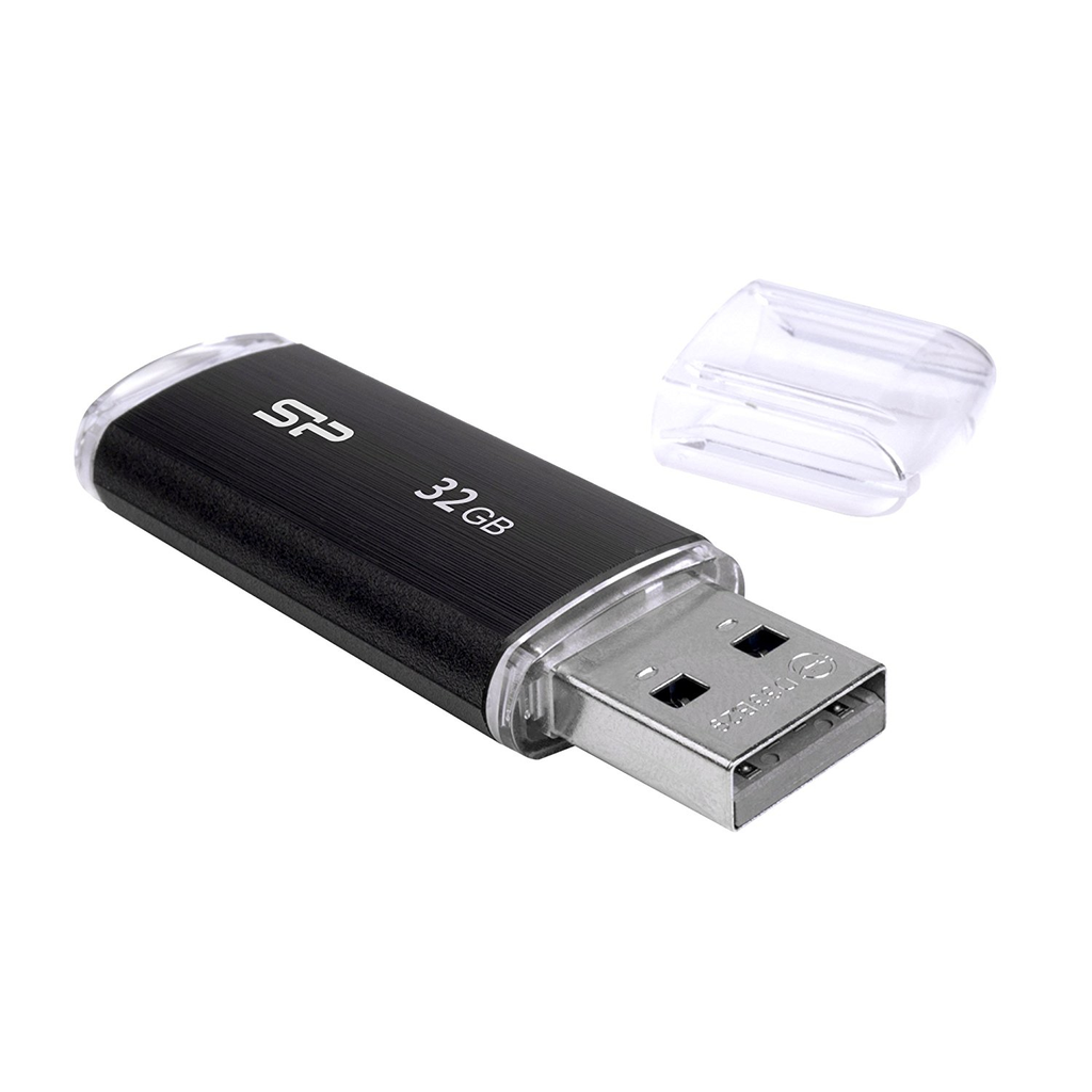 Silicon Power Ultima U02 - 32 GB - USB Typ-A - 2.0 - Kappe - 8 g - Schwarz