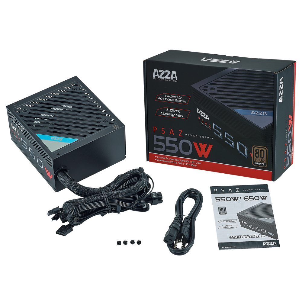 AZZA PSAZ-550W - 550 W - 200 - 240 V - 47 - 53 Hz - 100 W - 492 W - 100 W