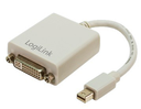 LogiLink Mini DisplayPort / DVI Adapter - 0,09 m - Mini DisplayPort M - DVI-I FM - Männlich - Weiblich - Grau