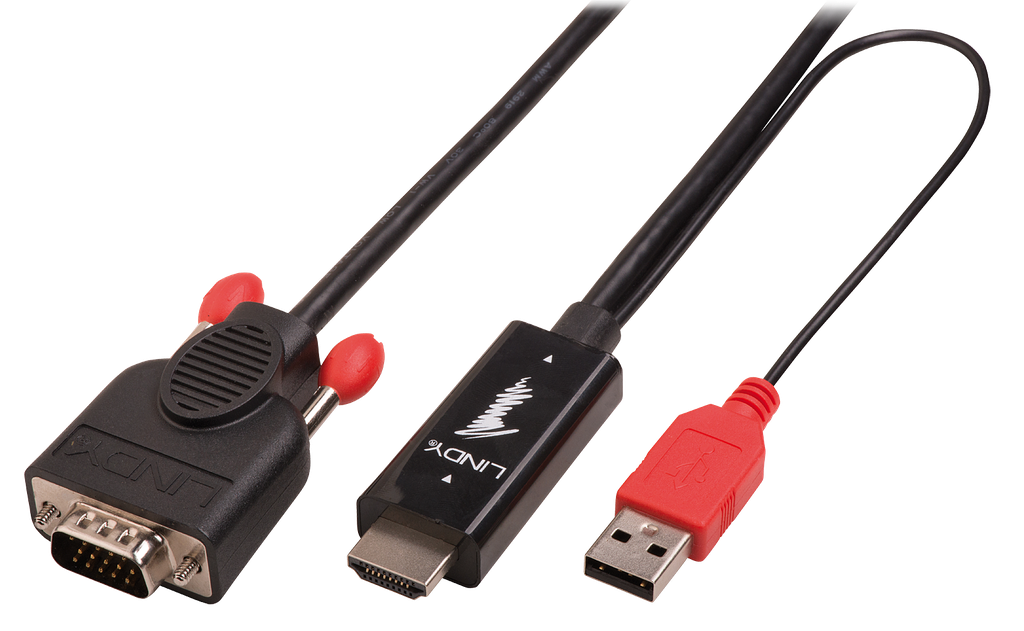 Lindy Videokabel - HDMI / VGA / USB - HD-15 (M)