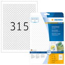 HERMA Ablösbare Etiketten A4 Ø 10 mm rund weiß Movables/ablösbar Papier matt 7875 St. - Weiß - Selbstklebendes Druckeretikett - A4 - Papier - Laser/Inkjet - Entfernbar