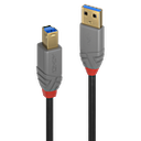 Lindy 36741 USB Kabel 1 m USB A USB B Männlich Schwarz