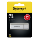 Intenso Alu Line - 64 GB - USB Typ-A - 2.0 - 28 MB/s - Kappe - Silber