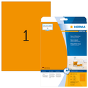 HERMA Neonetiketten A4 210x297 mm neon-orange Papier matt 20 St. - Orange - Rechteck - Dauerhaft - Papier - Matte - Laser/Inkjet
