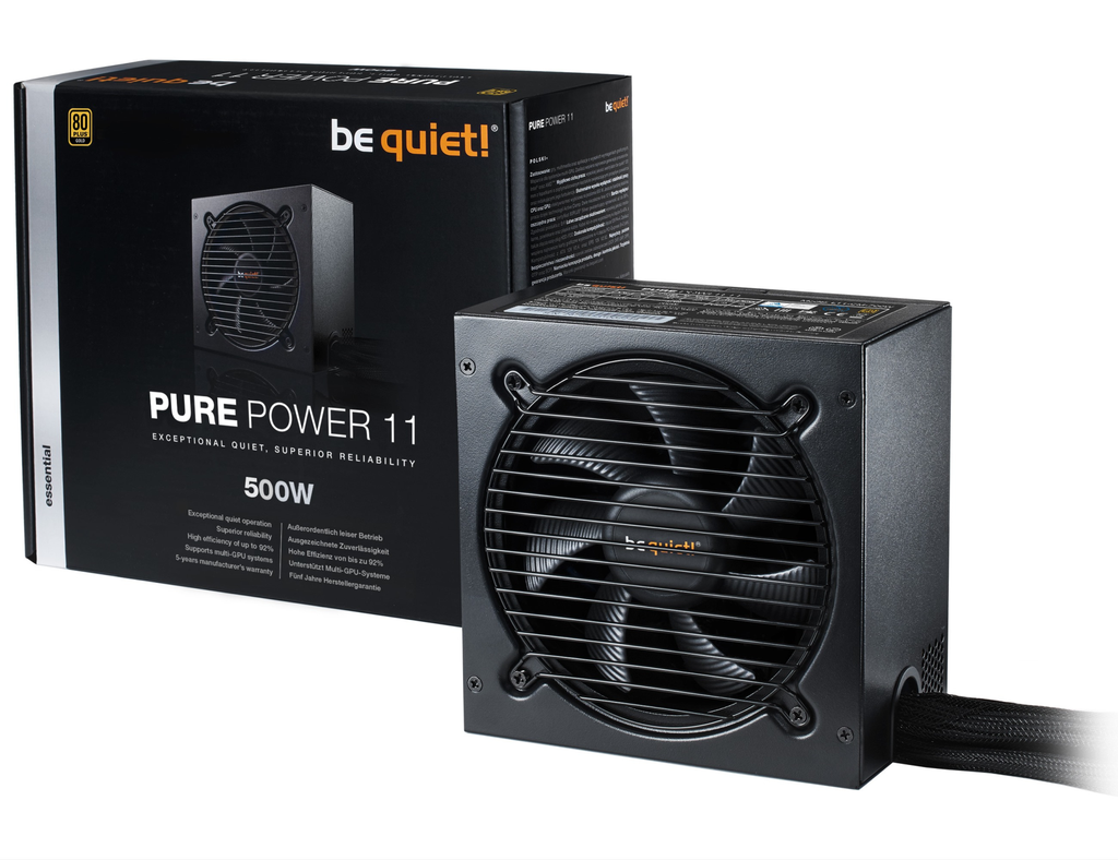 Be Quiet! Pure Power 11 500W - 500 W - 100 - 240 V - 550 W - 50 - 60 Hz - 8 A - Aktiv