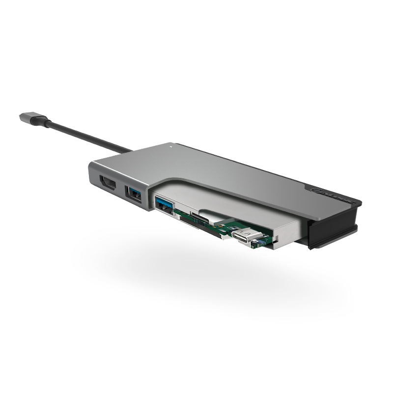 Alogic ULDUNI-SGR - USB Typ-C - HDMI,USB 3.2 Gen 1 (3.1 Gen 1) - Grau - 119,5 mm - 49,2 mm - 12 mm