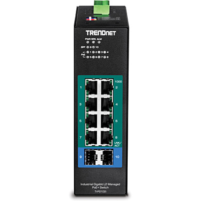 TRENDnet TI-PG102I - Managed - L2 - Gigabit Ethernet (10/100/1000) - Vollduplex - Power over Ethernet (PoE)