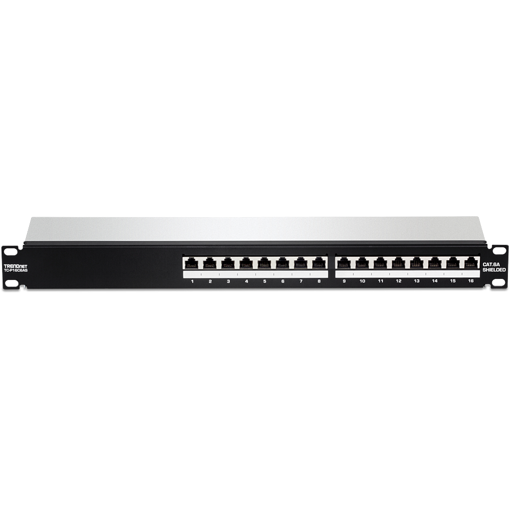 TRENDnet TC-P16C6AS - 10 Gigabit Ethernet - RJ-45 - Gold - Cat5e - 22/26 - Schwarz