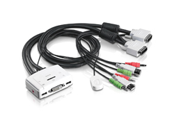 TRENDnet TK-CD15 - 4,5 m - USB - USB - DVI-I - Schwarz - TK-232DV