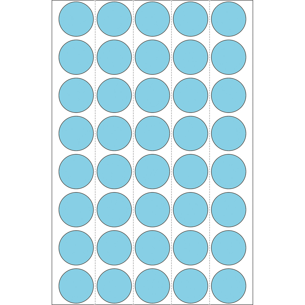 HERMA Vielzwecketiketten/Farbpunkte Ø 19 mm rund blau Papier matt Trägerpapier perforiert 1280 St. - Blau - Kreis - Zellulose - Papier - Deutschland - 19 mm - 19 mm
