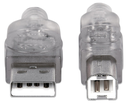 IC Intracom Hi-Speed USB B Anschlusskabel - USB 2.0 - Typ A Stecker - Typ B Stecker - 480 Mbps - 3 m - Silber - 3 m - USB A - USB B - USB 2.0 - Männlich/Männlich - Silber