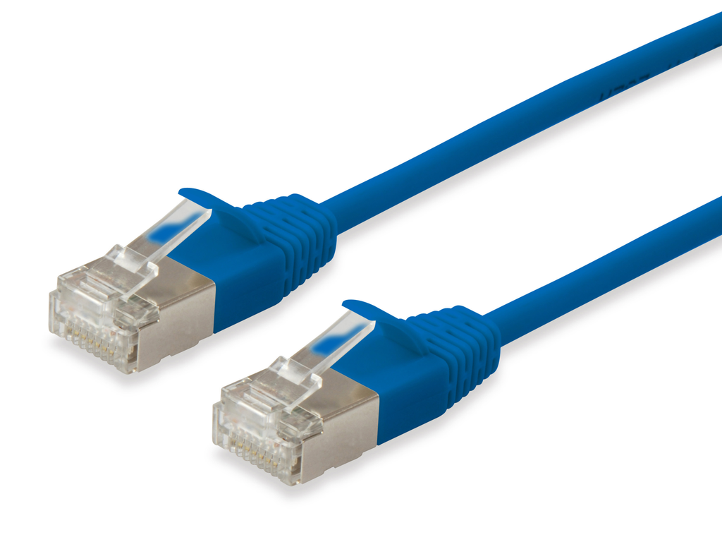 Equip Patchkabel Cat6A F/FTP 2xRJ45 5.00m blau Slim - Kabel - Netzwerk