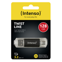 Intenso USB 128GB TWIST LINE bk 3.0| Interface USB 3.2 Gen 1 USB-C und USB-A