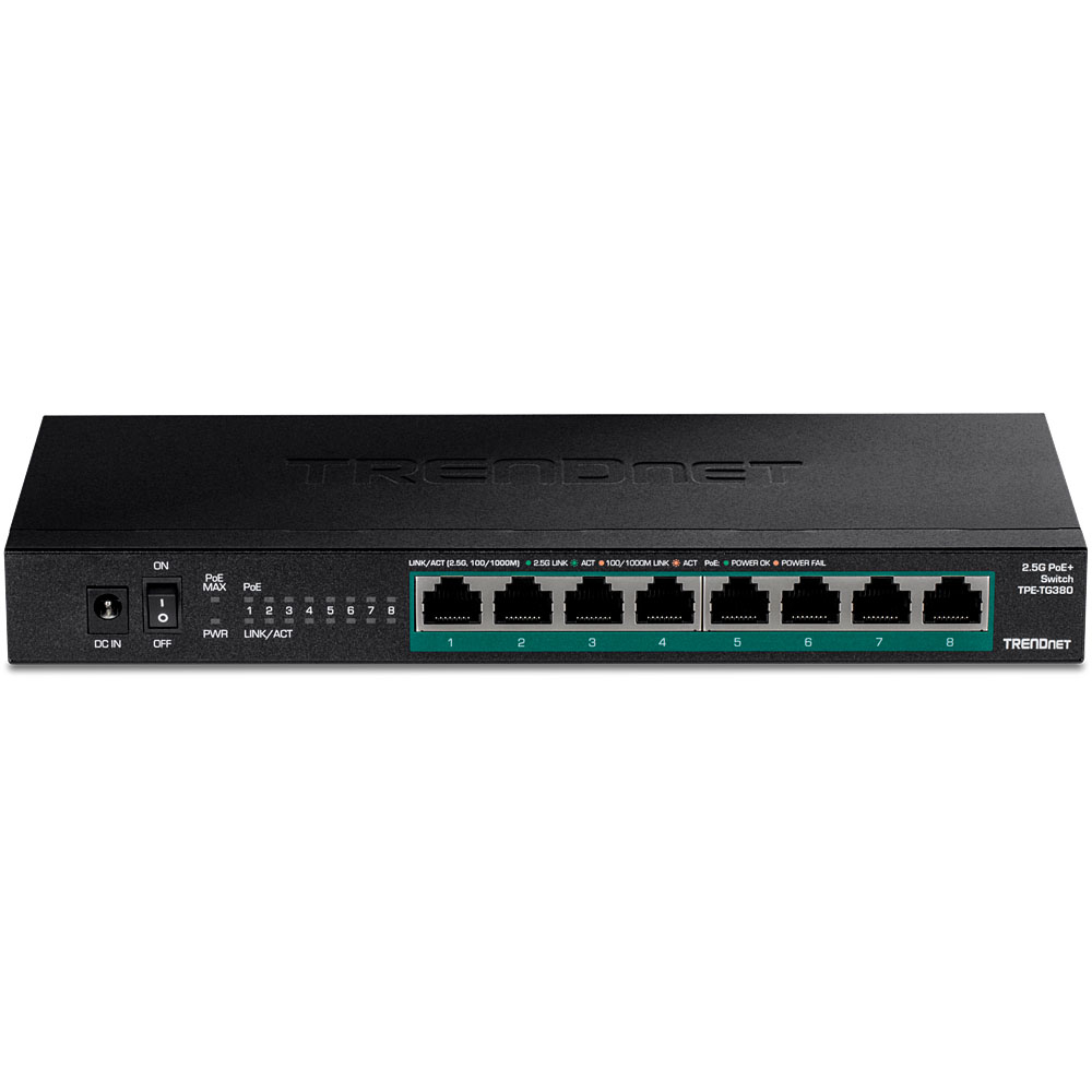 TRENDnet 8-Port Unmanaged 2.5G PoE+ Switch - Switch - 8-Port