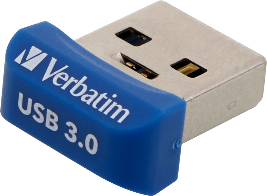 Verbatim Store 'n' Stay NANO - USB 3.0-Stick 64 GB - Blau - 64 GB - USB Typ-A - 3.2 Gen 1 (3.1 Gen 1) - Kappe - Blau