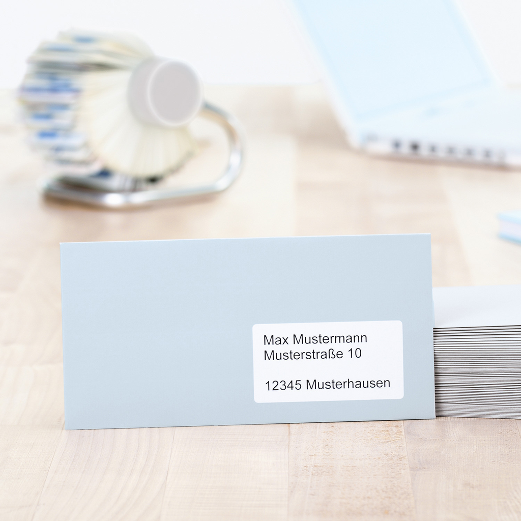 HERMA Adressetiketten Premium A4 99.1x38.1 mm weiß Papier matt 350 St. - Weiß - Papier - Laser/Inkjet - Matte - Dauerhaft - Abgerundetes Rechteck