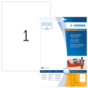 HERMA Inkjet-Etiketten A4 210x297 mm weiß Papier glänzend 10 St. - Weiß - Selbstklebendes Druckeretikett - A4 - Papier - Tintenstrahl - Dauerhaft