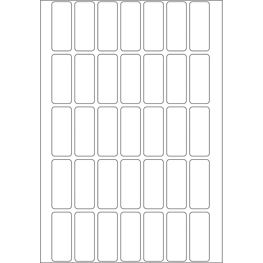 HERMA Vielzwecketiketten 12x30 mm weiß Papier matt Handbeschriftung 1120 St. - Weiß - Abgerundetes Rechteck - Zellulose - Papier - Deutschland - 12 mm - 30 mm