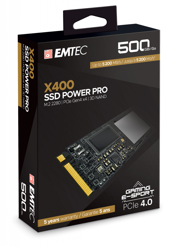 EMTEC SSD 500GB 5200/2000 X400 PCIe4 M.2 ETC| ECSSD500GX400
