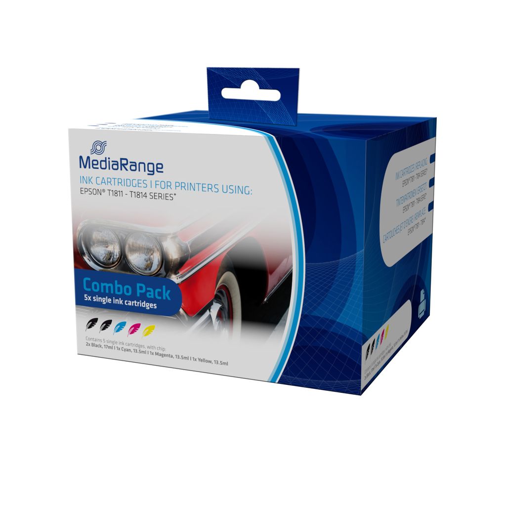 MEDIARANGE Combo-Pack für T1811-14 - 2x BK C/M/Y - Kompatibel - Tintenpatrone