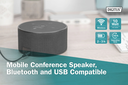 DIGITUS Mobiler Konferenz-Lautsprecher, Bluetooth und USB kompatibel