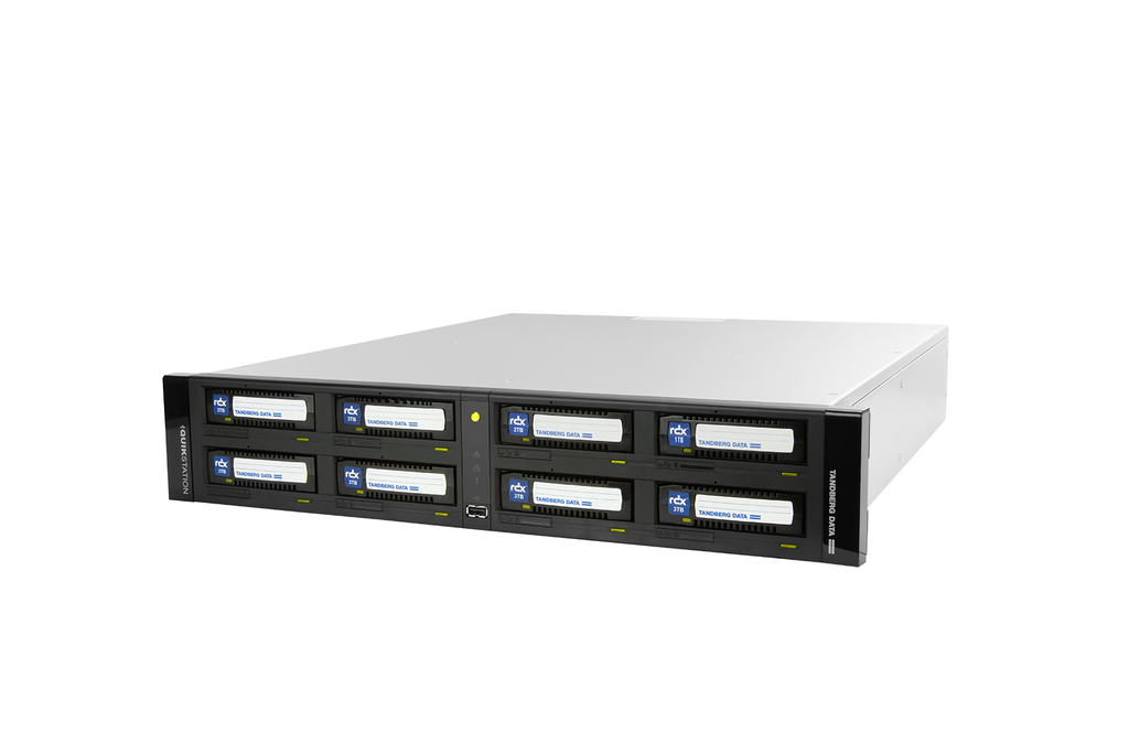 Overland-Tandberg RDX QuikStation 8 - USB 2.0,USB 3.2 Gen 1 (3.1 Gen 1) - 40 TB - 1000 MB/s - 2U - Schwarz - Weiß - 100-240V - 50-60Hz
